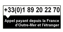 +33(0)1 89 20 22 70 - Service & appel payants