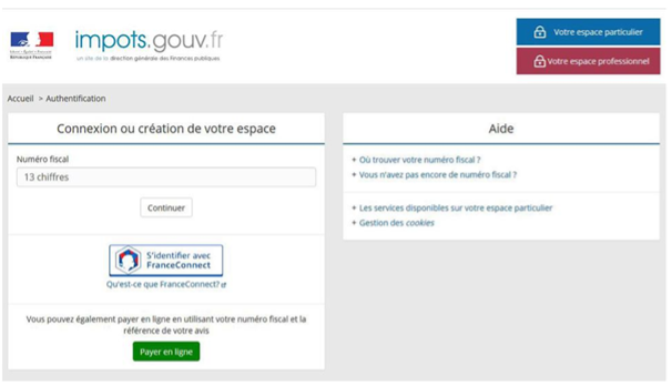 site impot/gouv