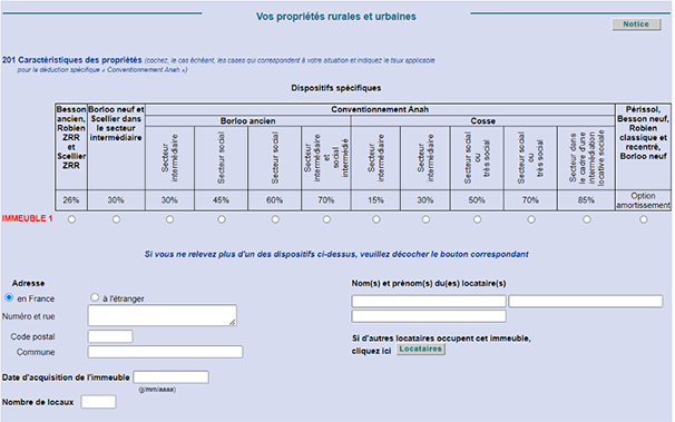 propriétés rurales et urbaines
