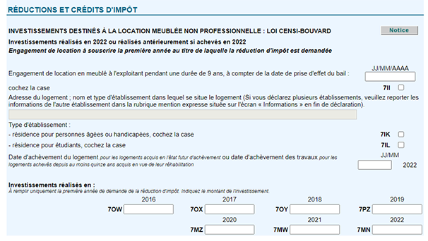 reduction credit d'impot