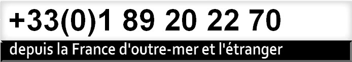 +33(0)1 89 20 22 70 - Service & appel gratuits